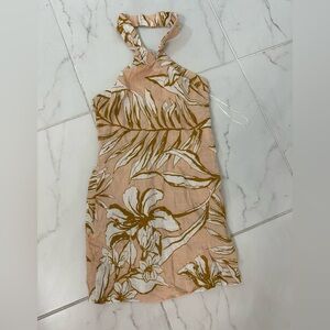 Hello Molly Beige and White Floral Dress